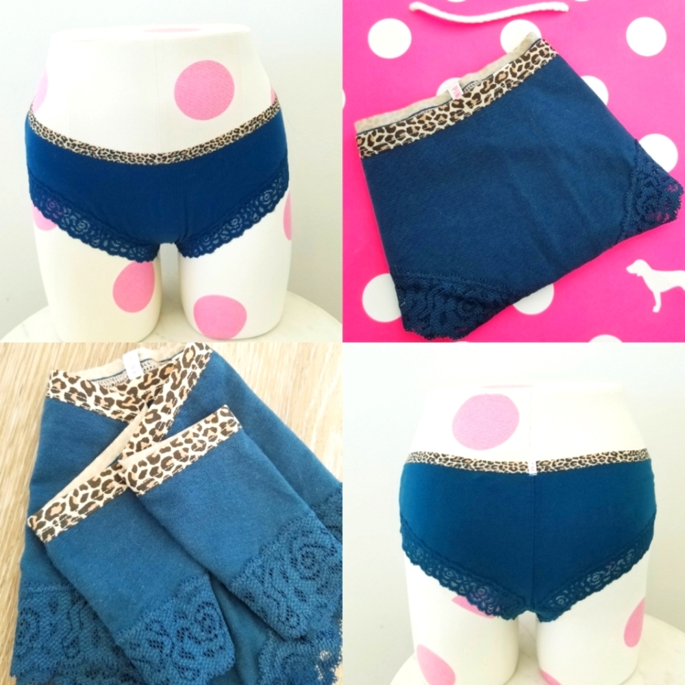 Victoria's Secret PINK Vintage Low Rise Cheekster Cheeky Panty Leopard Print NWT